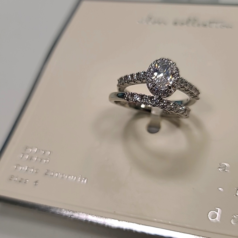 Silver Plated Ring Set
